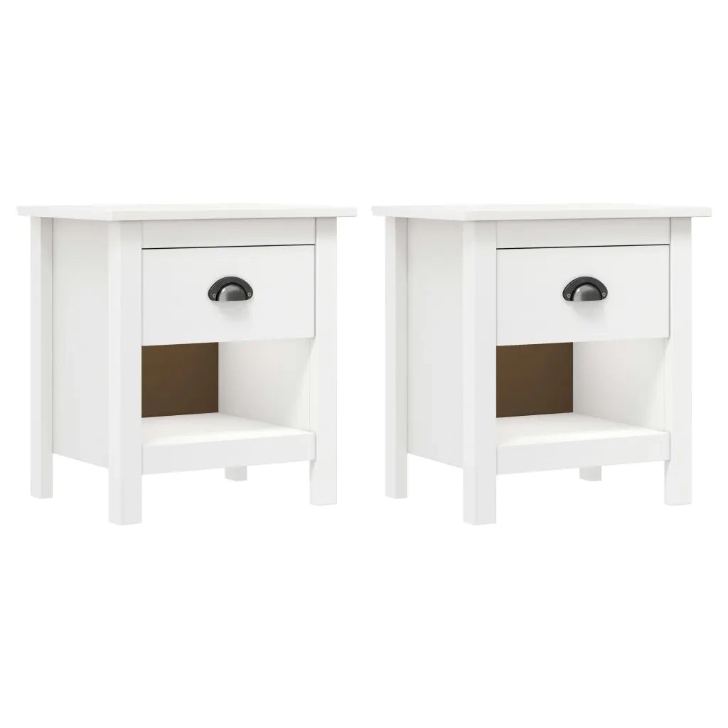 Comodini Hill 2 pz 46x35x49,5 cm Legno Massello di Pino cod mxl 68497