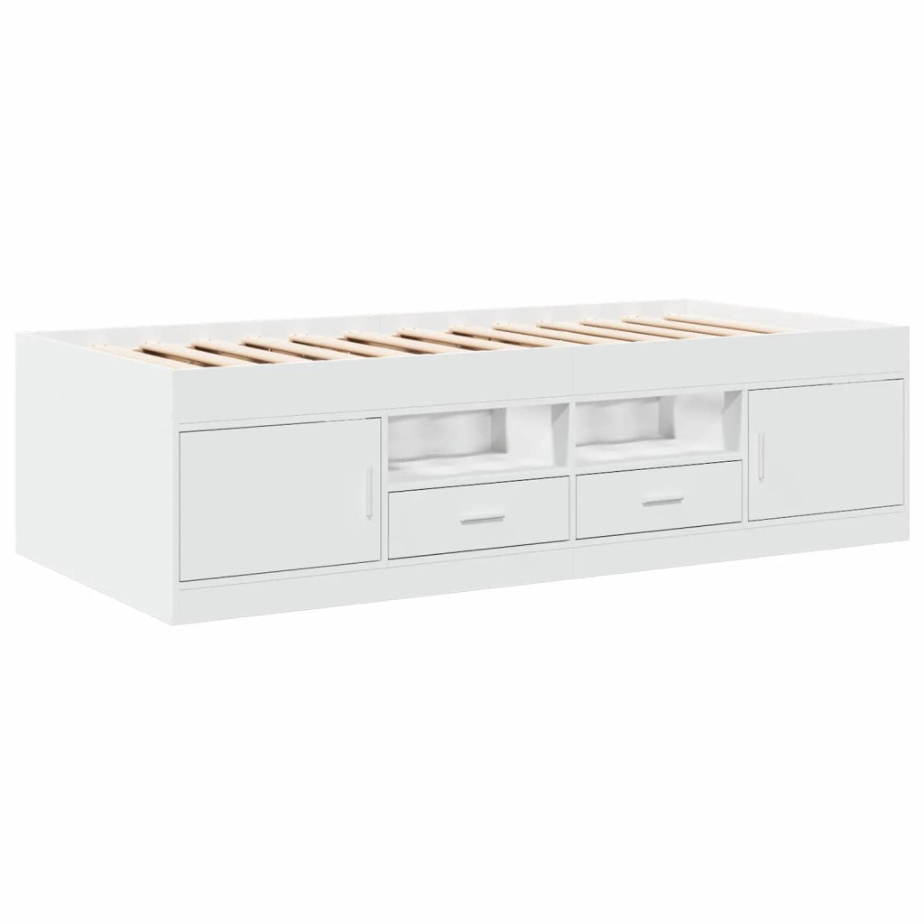 Telaio del letto con storage con cassetto Bianco 80 x 200 cm 3429493
