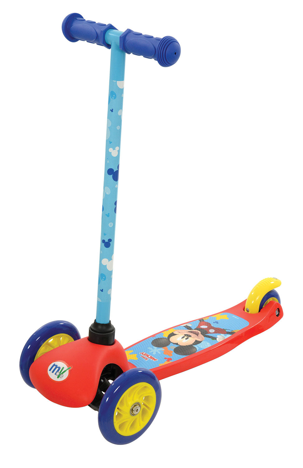 Monopattino Evolutivo a 3 Ruote con Cuscinetti ABEC-5 e Freno a Pedale Posteriore Disney Mickey Mouse Rosso