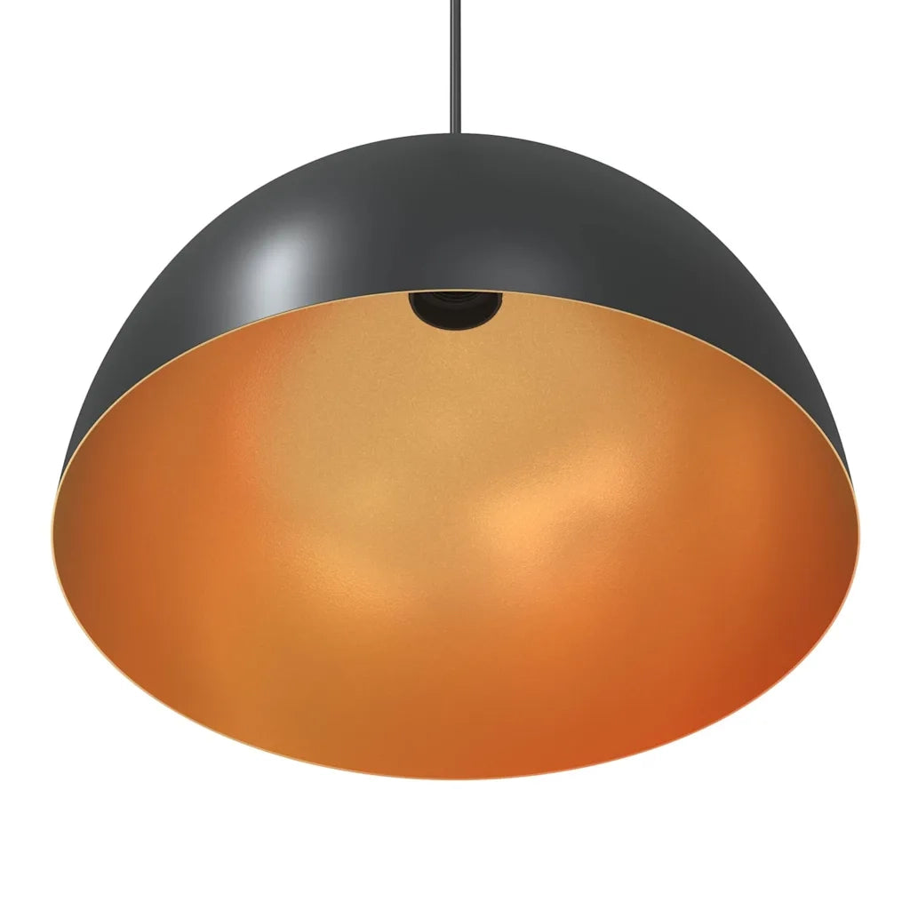 Lampada a Sospensione 2 pz Regolabile E27 Nero Ã˜ 30 cm Metallo