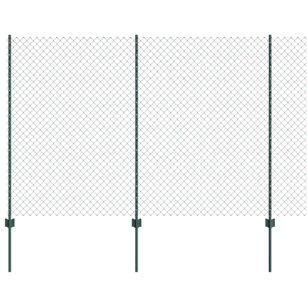 Recinzione a maglie con palo 10 x 1,6 m Verde Rete 3336236