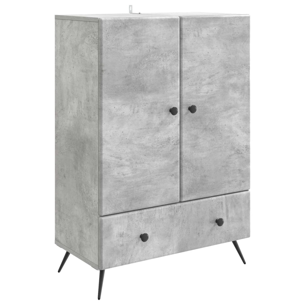 Credenza Grigio Cemento 66 x 34,5 x 95 cm Legno ingegnerizzato