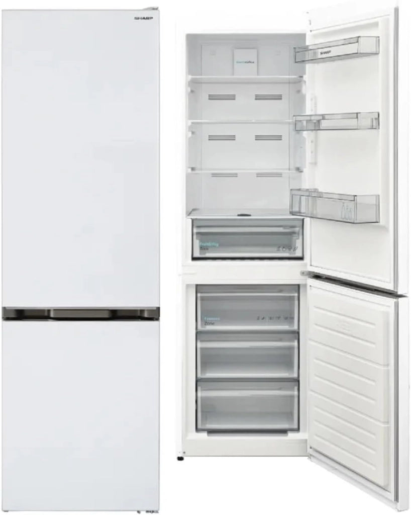 sharp fba11dmxwe - frigorifero combinato no frost, 331 litri, classe e, bianco  - SJ-FBA11DMXWE