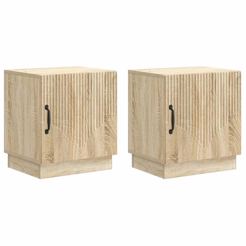 Set di 2 Comodini | Armadio da Notte | Mobiletto da notte Rovere Sonoma 43 x 34,5 x 47 cm