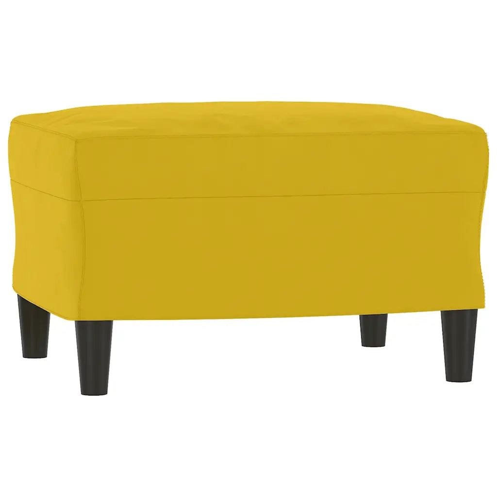 Set di Divani 3 pz con Cuscini Giallo in Velluto 3202010