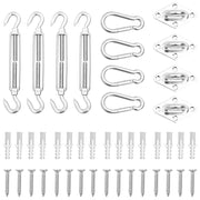 Set Accessori per Vela Parasole 12 pz in Acciaio Inossidabile cod mxl 57032
