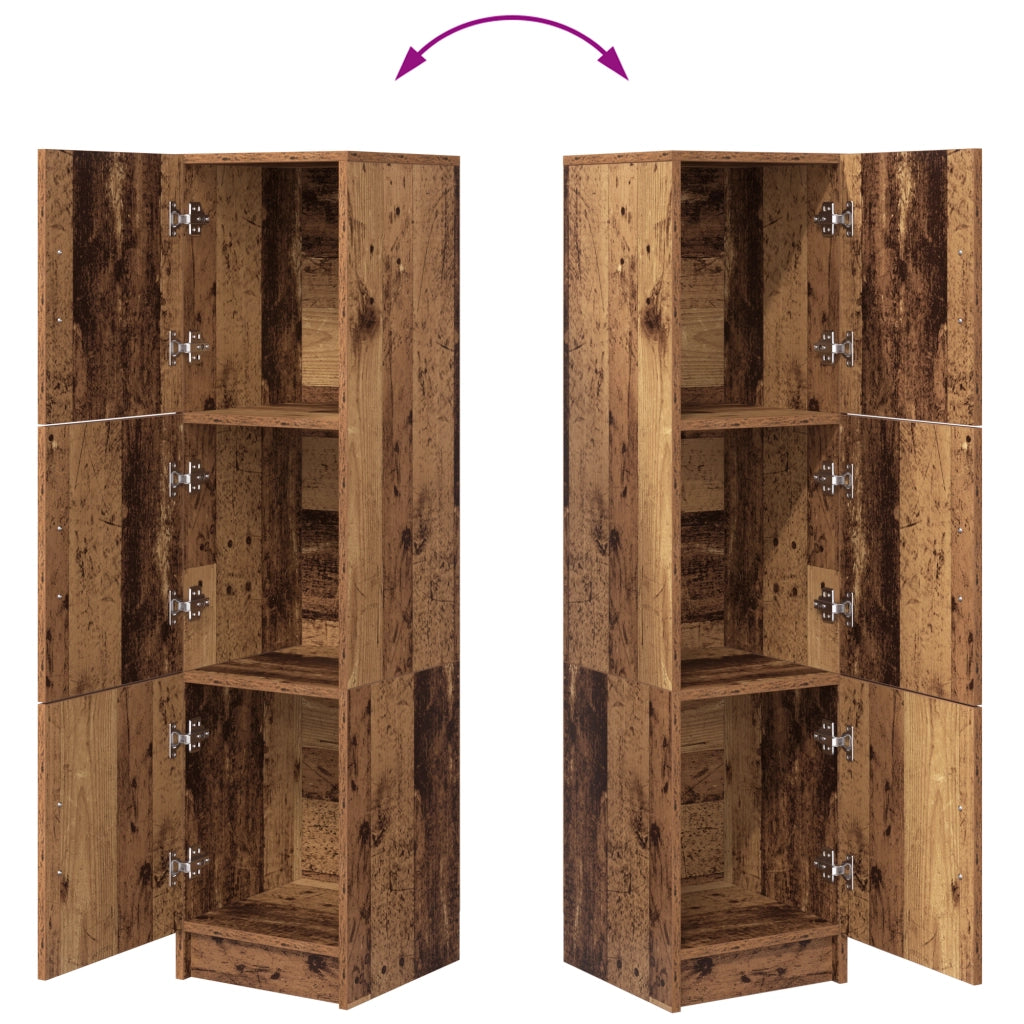 Mobiletto Marrone Legno Vecchio Veneer di Legno Compatto