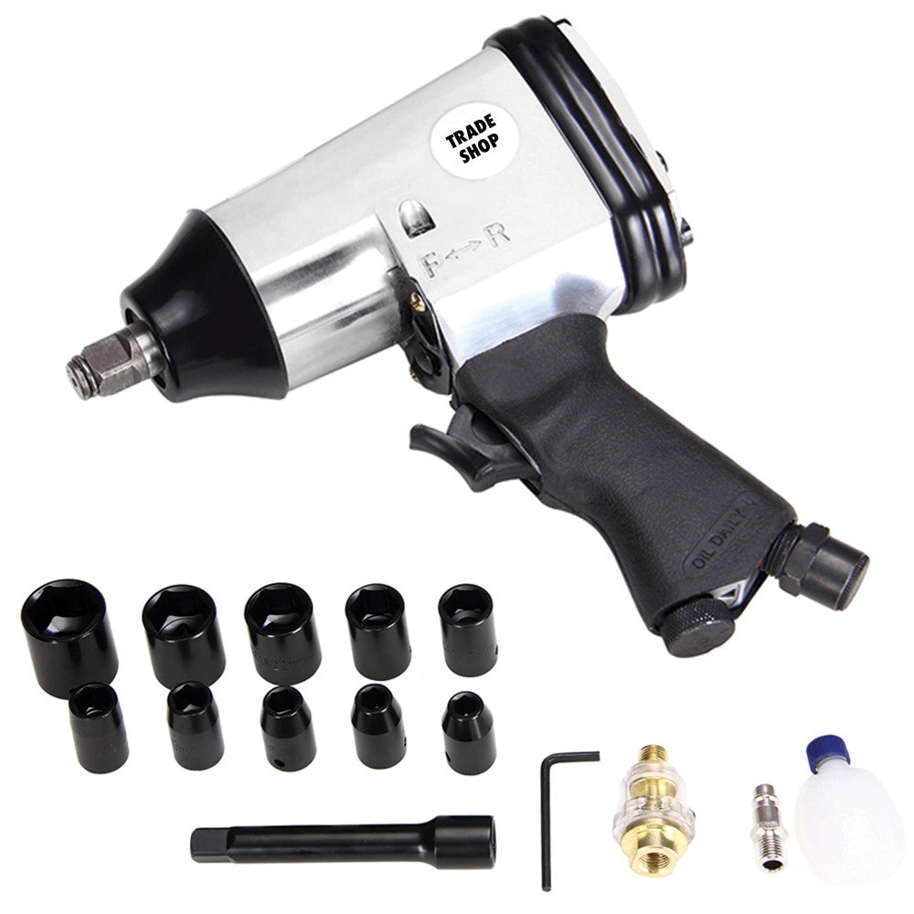 Trade Shop - Avvitatore Pneumatico Ad Aria 1/2 Con Valigia E Bussole Pistola Svita Bulloni -