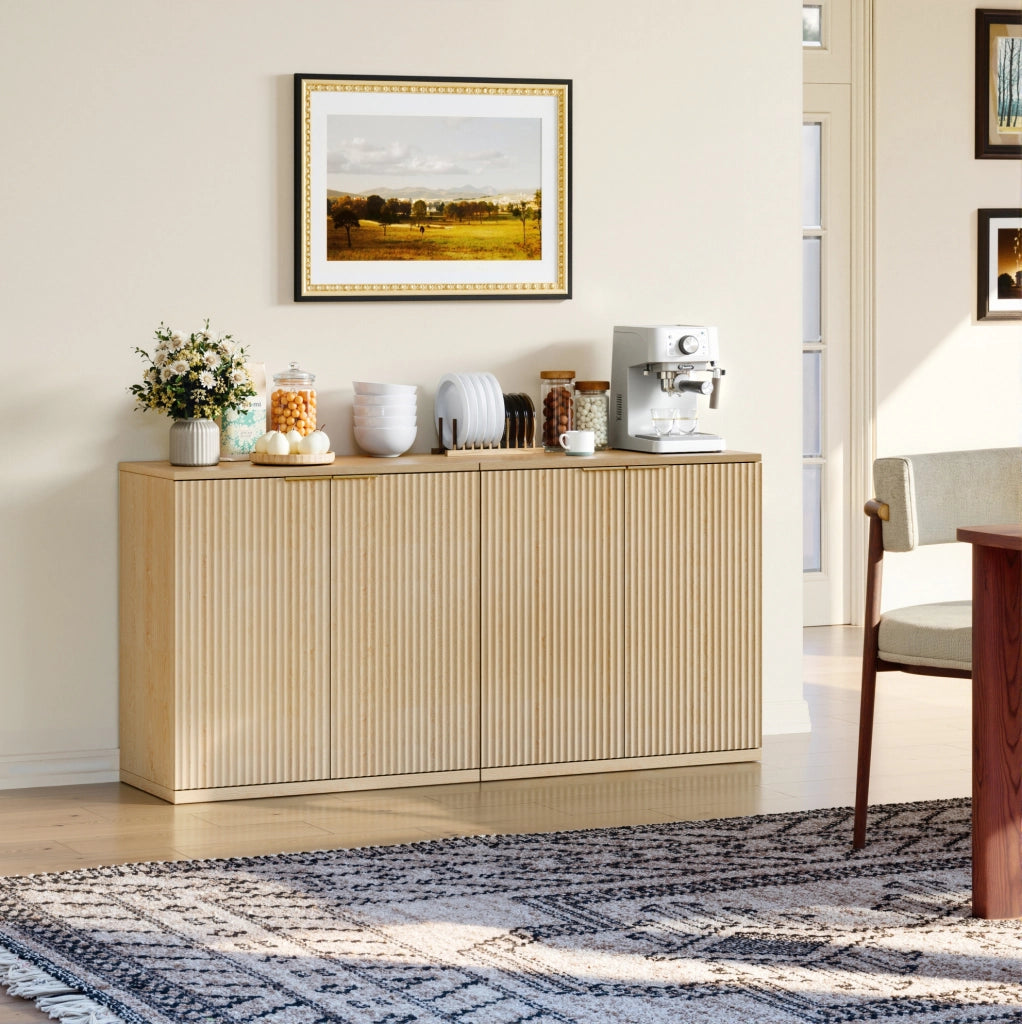 Credenza a 2 ante 80x40x80 cm in MDF rovere HOMVRA