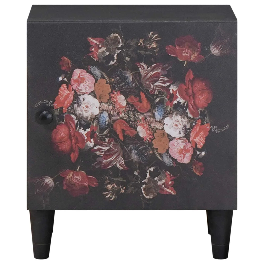 Comodino con porta 2 pcs Nero 40 x 33 x 46 cm