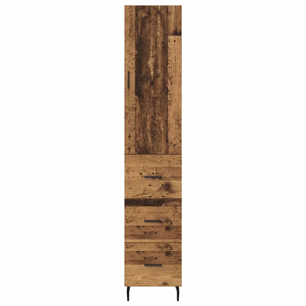 Credenza | Madia | Buffet da pranzo | Armadio da pranzo Legno vecchio 34,5 x 34 x 180 cm Legno multistrato