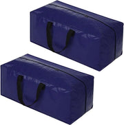 Set di 2 borse trasportabili impermeabili con cerniera e maniglia, 100 litri - Blu.