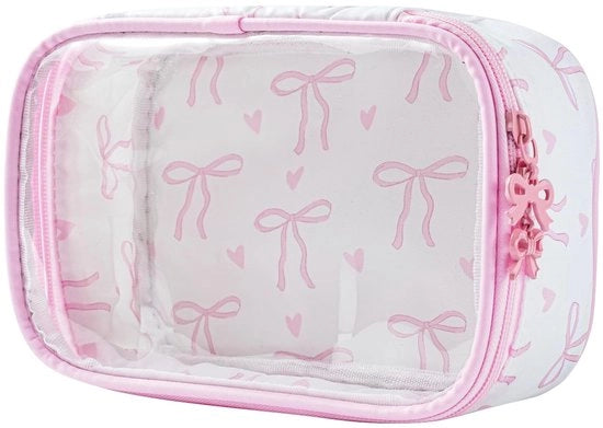 Borsa Cosmetici Acqua-Resistente - Borsa PVC trasparente - Disegno di ombreggiatura - Borsa per cosmetici - Borsa per viaggio - Facile da pulire - Borsa per cosmetici