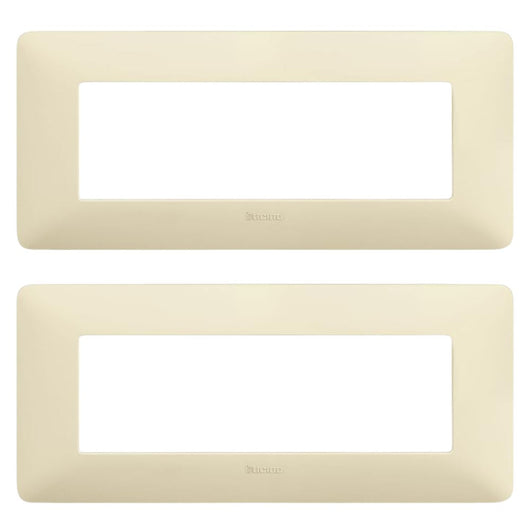 Bticino matix placca 6 posti tecnopolimero colorata am4806 pezzi 2 *** colore avorio, confezione 1