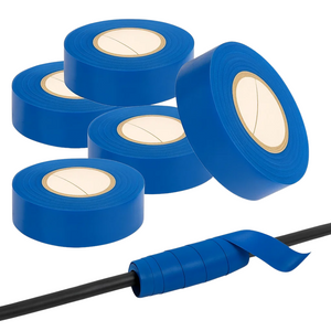 Kit nastro isolante in pvc autoestinguente multicolore per impianti sicuri *** colore blu, dimensioni 15 mm x 10 mt x...