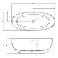 Vasca da bagno free standing silja artificial stone bianco opaco matt *** confezione 1