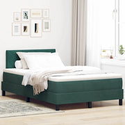 Letto a molle con materasso Verde Scuro 120 x 190 cm Velluto 3339227
