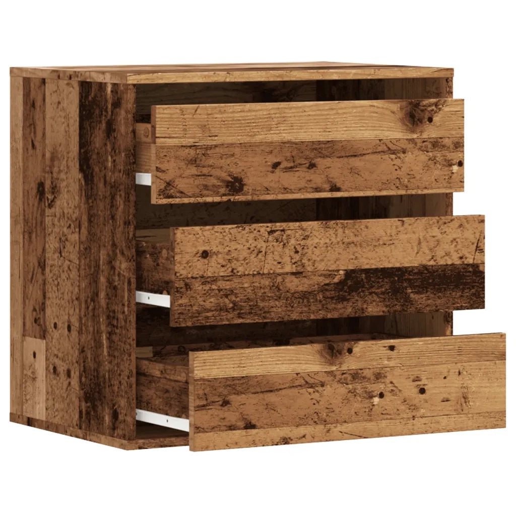 vidaXL Cassettiera Angolare Legno Antico 60x41x58 cm Legno Multistrato