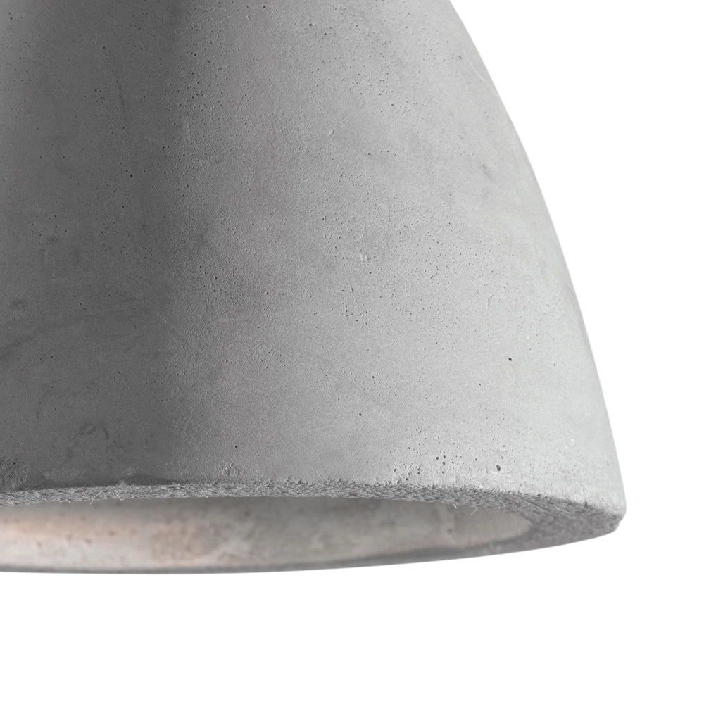 Sospensione Industrial-Minimal Oil-6 Metallo Cemento Grigio 1 Luce E27