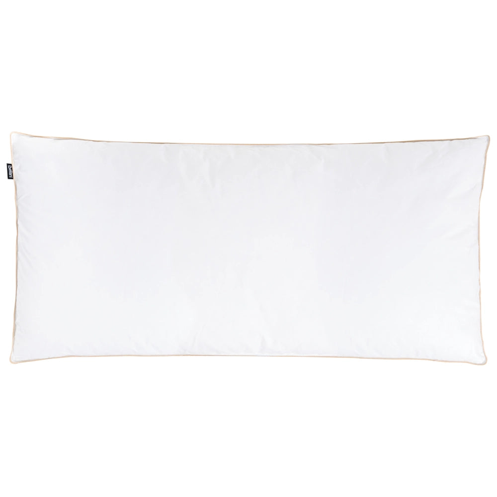 Cuscino basso a triplo scomparto Rivestimento in cotone premium Imbottitura in piuma d'oca Imbottitura in piuma d'oca Bianco 40 x 80 cm