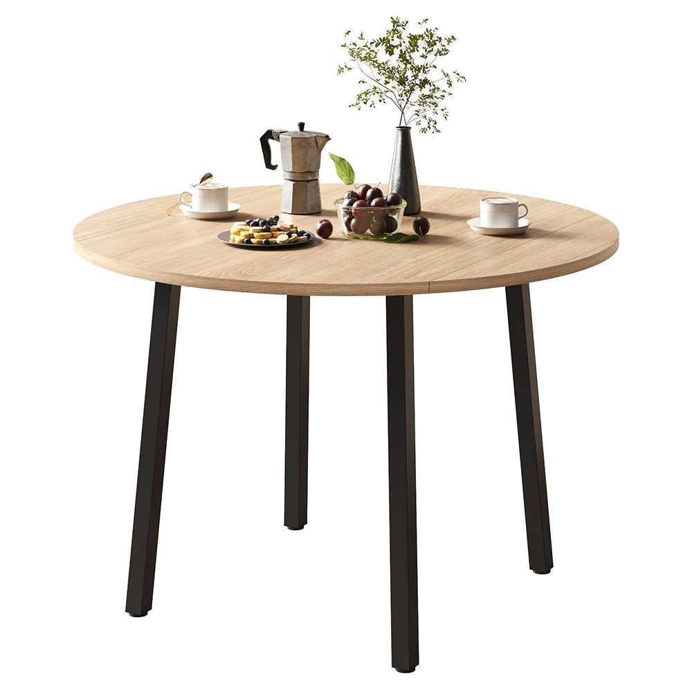 Tavolo pieghevole-Xylo-100x100cm rotondo metallo adatto piccoli spazi