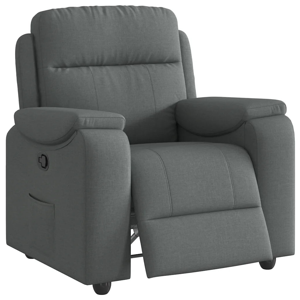 Divano Sedia-Poltrona reclinabile in Tessuto Grigio Scuro 344740