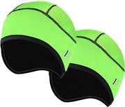 Set di 2 cappucci da neve, impermeabili, caldi cappucci per bicicletta, per uomo e donna, per bicicletta, sci, arrampicata e altre attività all'aperto, colore fluorescente verde