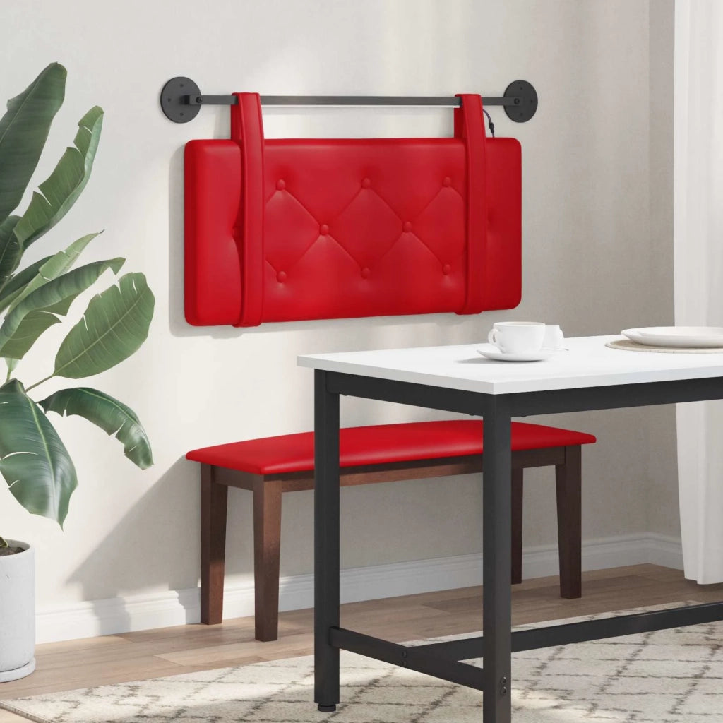 Testiera sospesa Con luce LED Rosso Similpelle