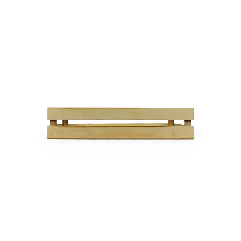 Cassette contenitori in Legno naturale fiammato da 5 Pezzi 28 X 18 X h 8 cm