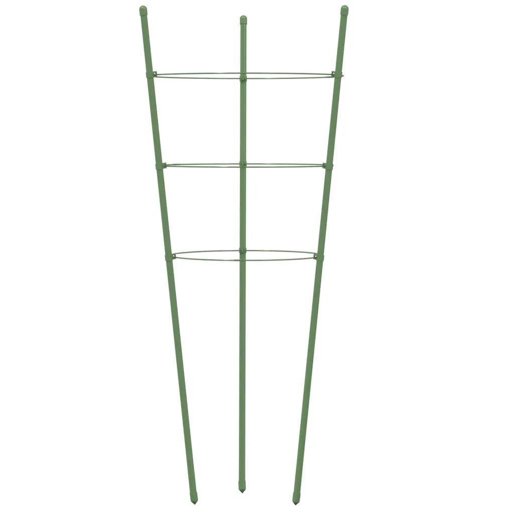 Supporti Piante da Giardino con 3 Anelli 5 pz Verde 60cm Acciaio CFW6454335