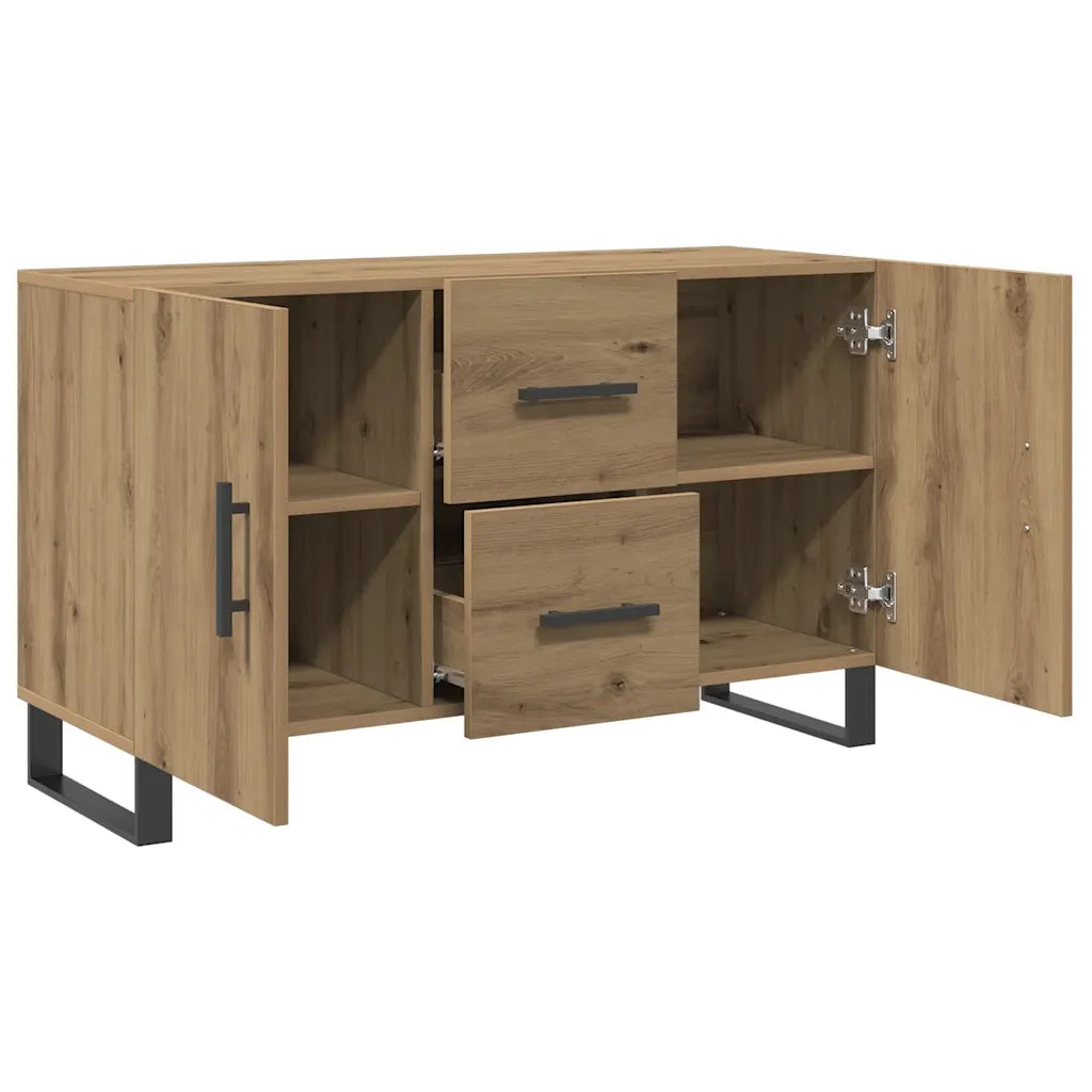 Credenza Rovere Artigianale 100x36x60 cm in Legno Multistrato 857325