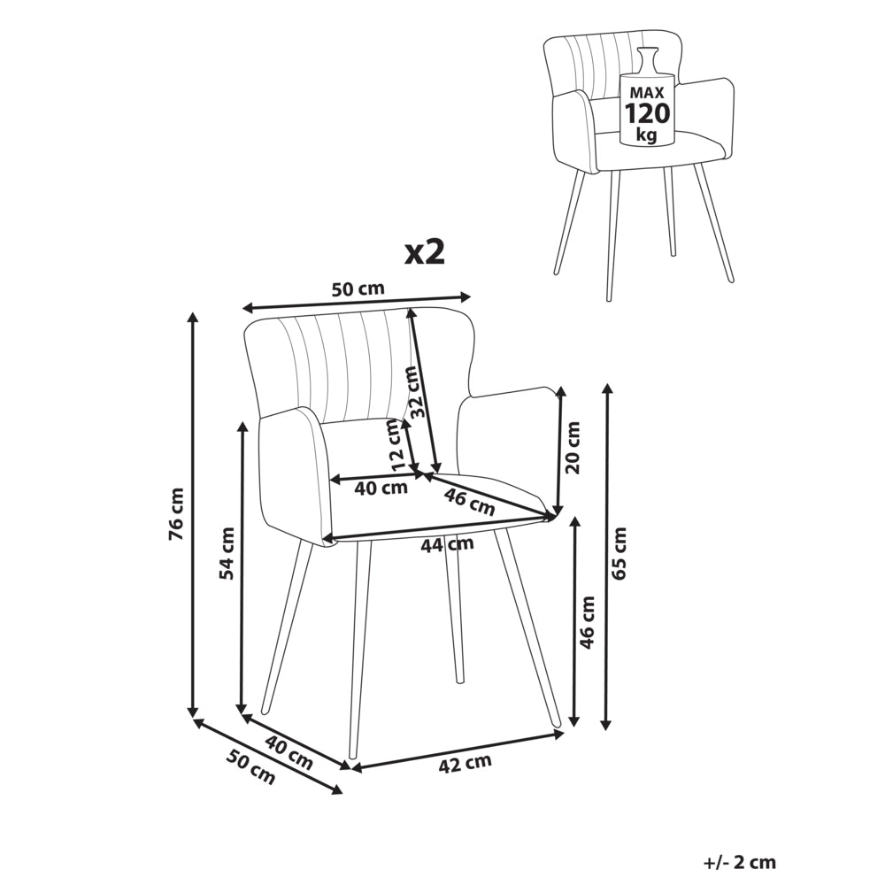 Set di 2 sedie da pranzo velluto azzurro braccioli schienale intagliato gambe in metallo moderna industriale