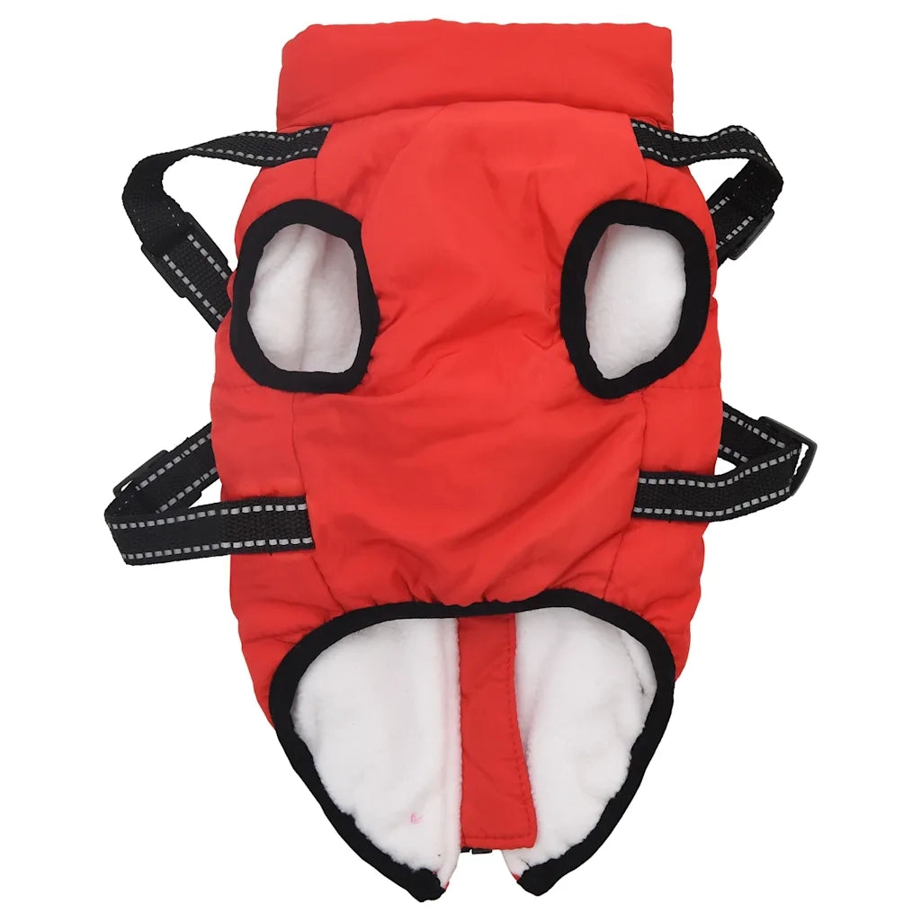 Cappotto Cani Imbracatura Impermeabile Riflettente Rosso L32 CFW7981540