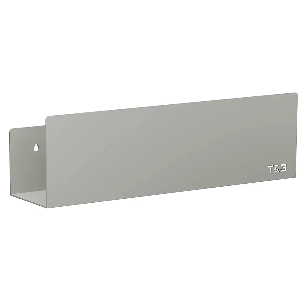 Mensola da bagno in alluminio Grigio con finitura opaca, dimensioni 40 cm | Alta
