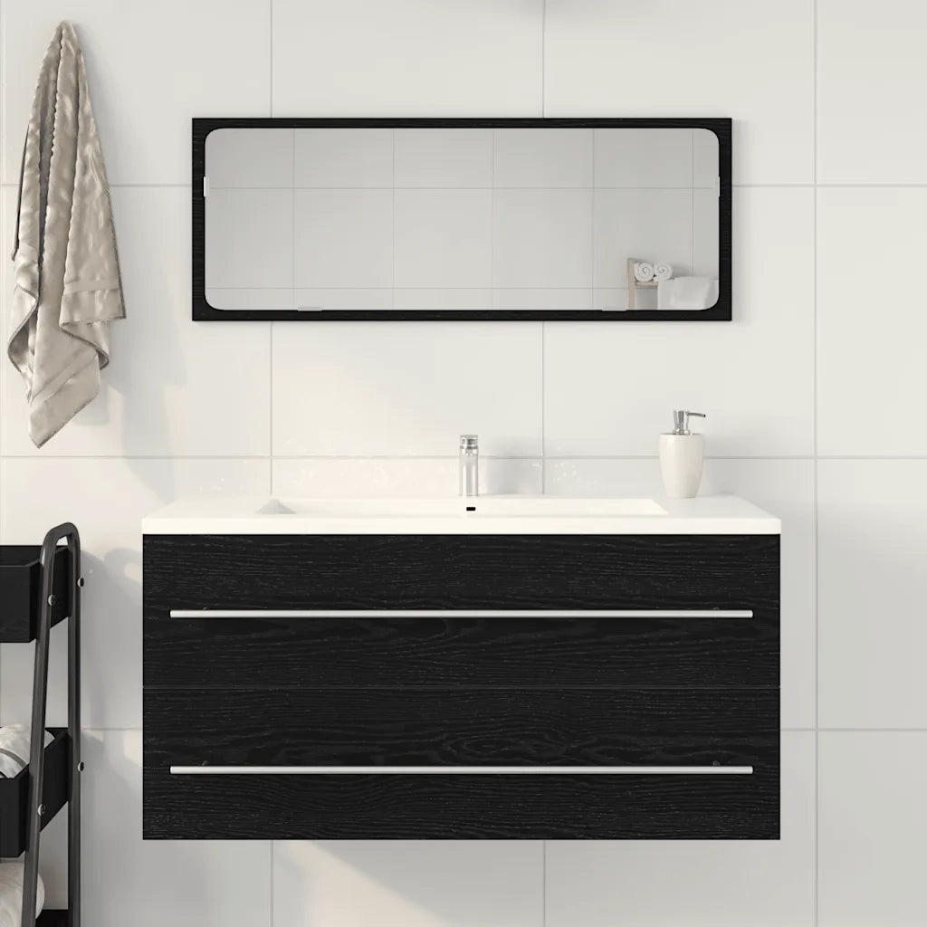Mobile Lavabo Bagno Nero 100x38,5x48cm Legno Multistrato 862538