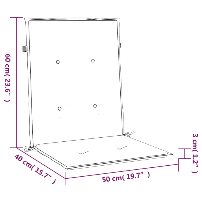 Cuscini per Sedia 4 pz Verde Intenso 100x50x3 cm Tessuto Oxford 314147
