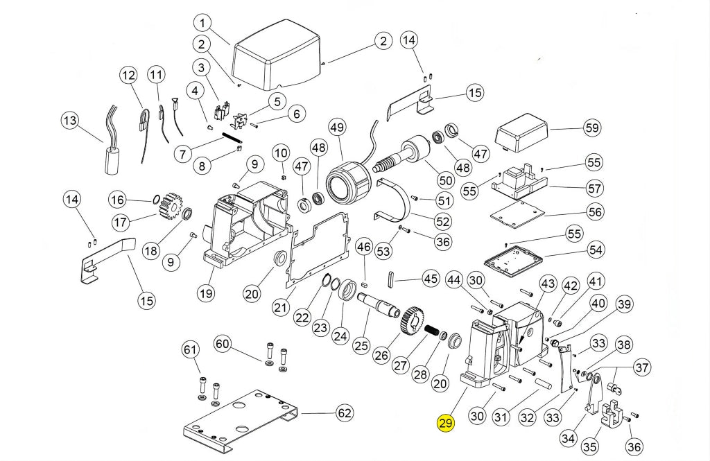 120042 SCATOLA MOTORE LATO LEVA AG FUTURE KV10 RICAMBIO