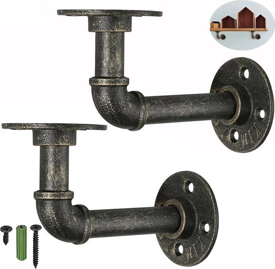 Supporti di fissaggio a forma di tubo in bronzo per tavolo di lavoro sanitario industriale - Ideali per la decorazione domestica