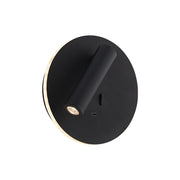 MY WAY - Applique LED 9W orientabile con porta USB, luce 3000K, Nero, design moderno in alluminio - Rossini Group