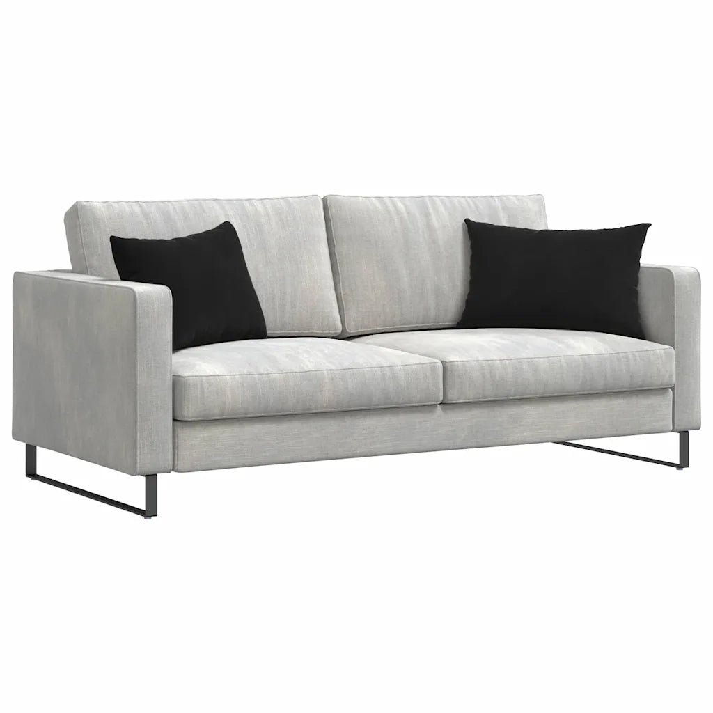 Cuscini da Divano 2 pcs Nero 60 x 40 cm Tessuto in Cords