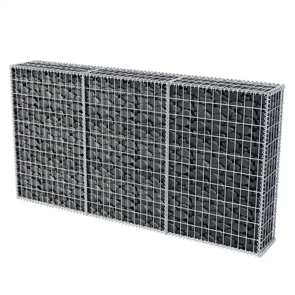 Gabbione in Rete in Acciaio Zincato 200x30x100 cm 142548