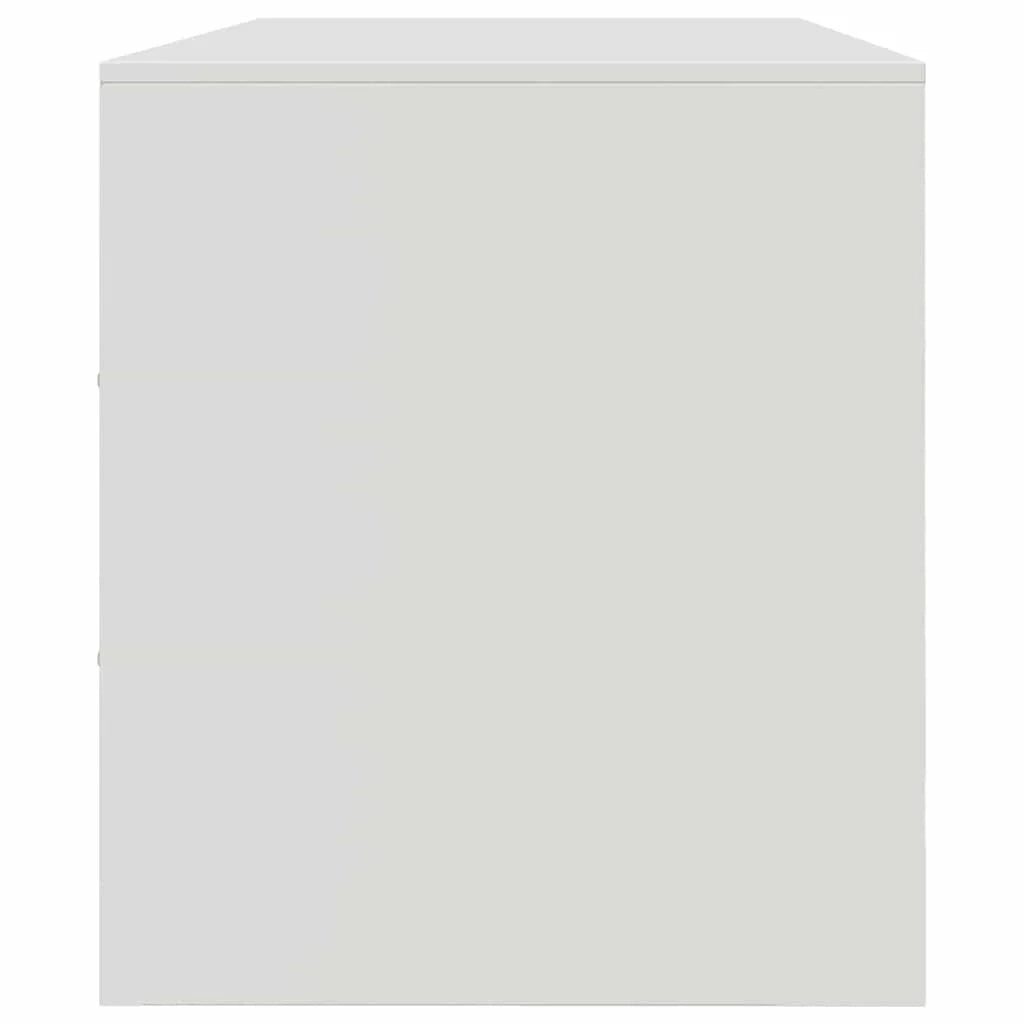 Mobile TV multimediale mensola TV credenza TV sala da pranzo soggiorno camera da letto 99 x 39 x 44 cm acciaio bianco 02_0026366