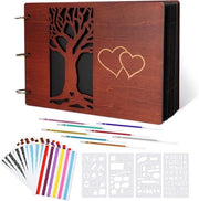 Album di Scrapbooking - Album Fotografico in Legno per Ricordi - 100 Pagine