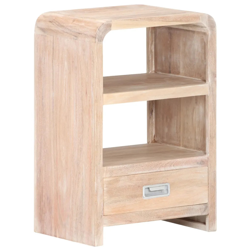 Comodino | Armadio da Notte | Mobiletto da notte 40x30x60 cm in Legno Massello di Acacia