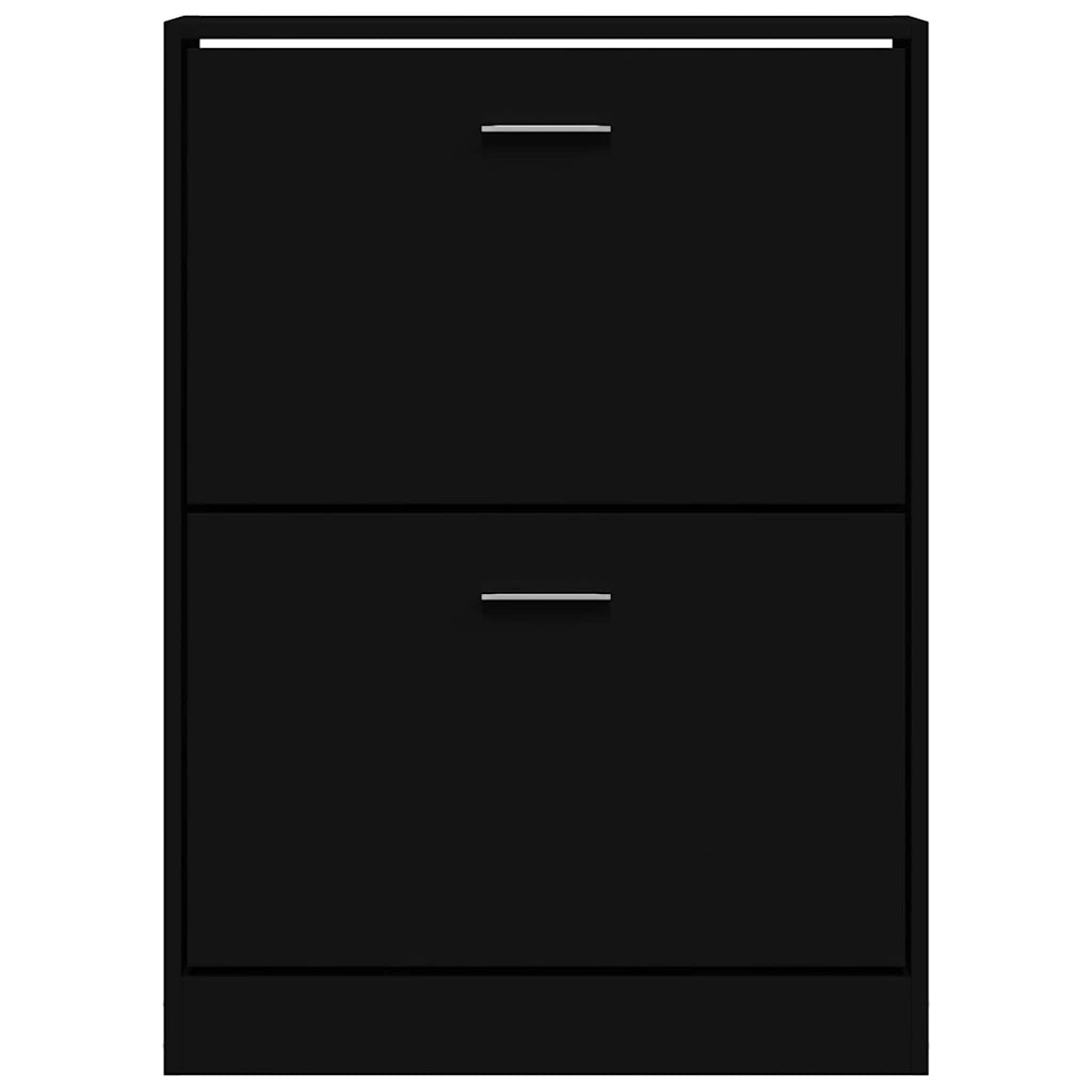 Scarpiera Nero 59x17x81 cm in Legno Multistrato 342536