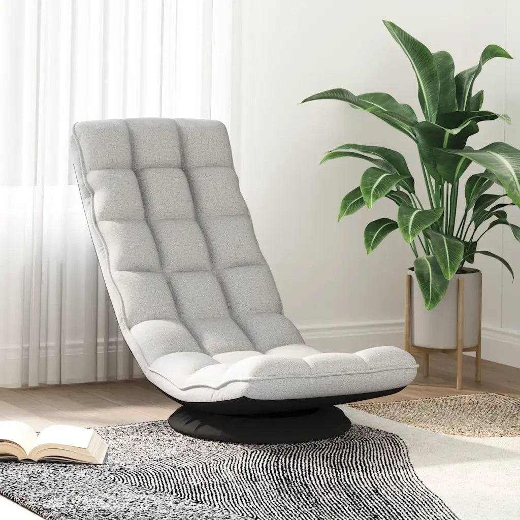 Sedia da Terra Girevole Grigio Nuvola 70x51x79 cm in Tessuto 4019731