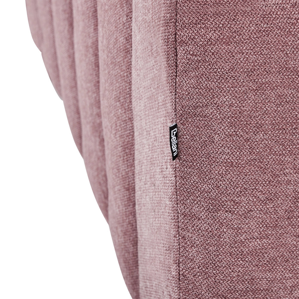 Chaise Lounge con Rivestimento in tessuto rosa Gambe nere Cuscino aggiuntivo lato sinistro Design moderno e glam