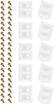 Angoli 90 Gradi - 10 Pezzi - Plastica - Inclusi Viti - Resistente all'Ossidazione - 33 x 19 x 19 mm