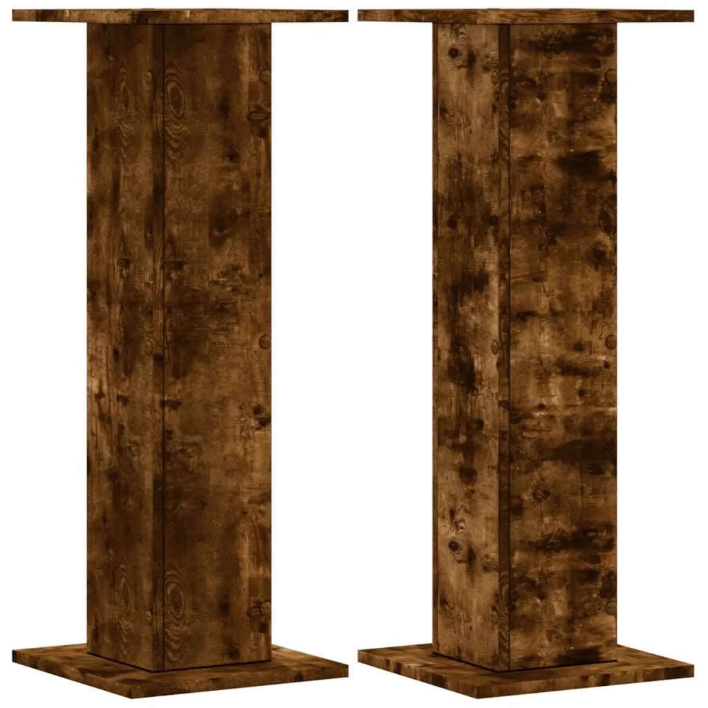 Supporti Altoparlanti 2 pz Rovere 30x30x80 cm Legno Multistrato CFW1080669