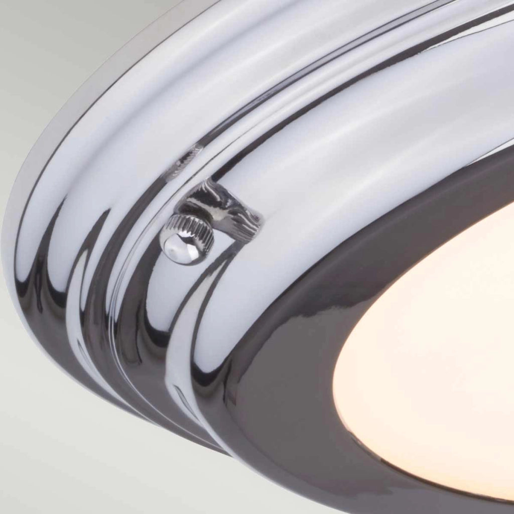Plafoniera bagno tonda 36,1cm LED 25W cromo Welland